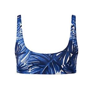 Onia Blue and White Bikini Top